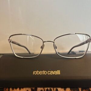 Roberto Cavalli Elegant Silver Glasses